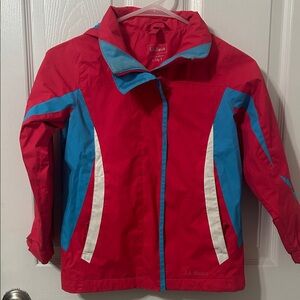 L.L. Bean Kids Pink and Blue Trail Jacket